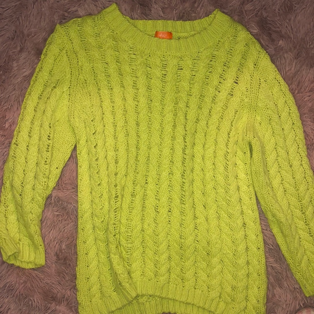 Neon green sweater